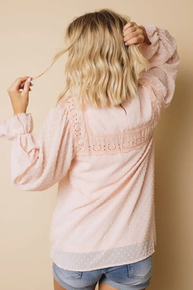 Lamas Ruffle Sleeve Blouse Stay Warm in Style