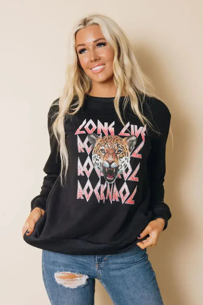 Lane Tiger Graphic Sweatshirt Stay Warm in Style