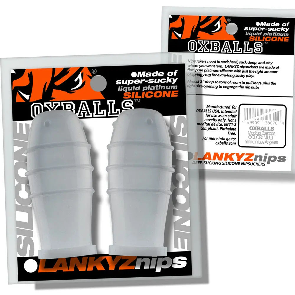 Lankyz Silicone Nipsuckers - Clear Silicone Oxballs