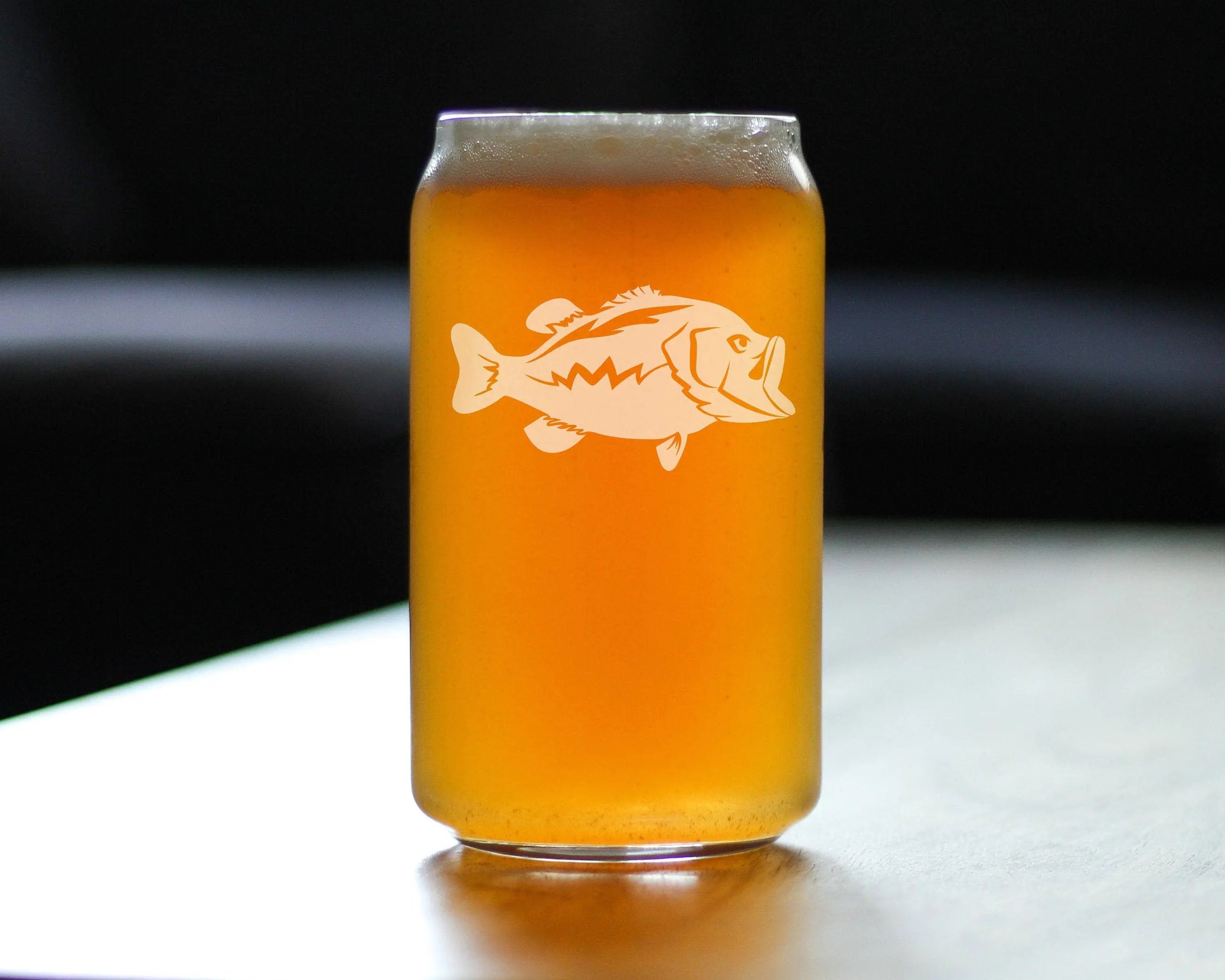Largemouth Bass Beer Can Pint Glass - Fishing Gifts Bevvee