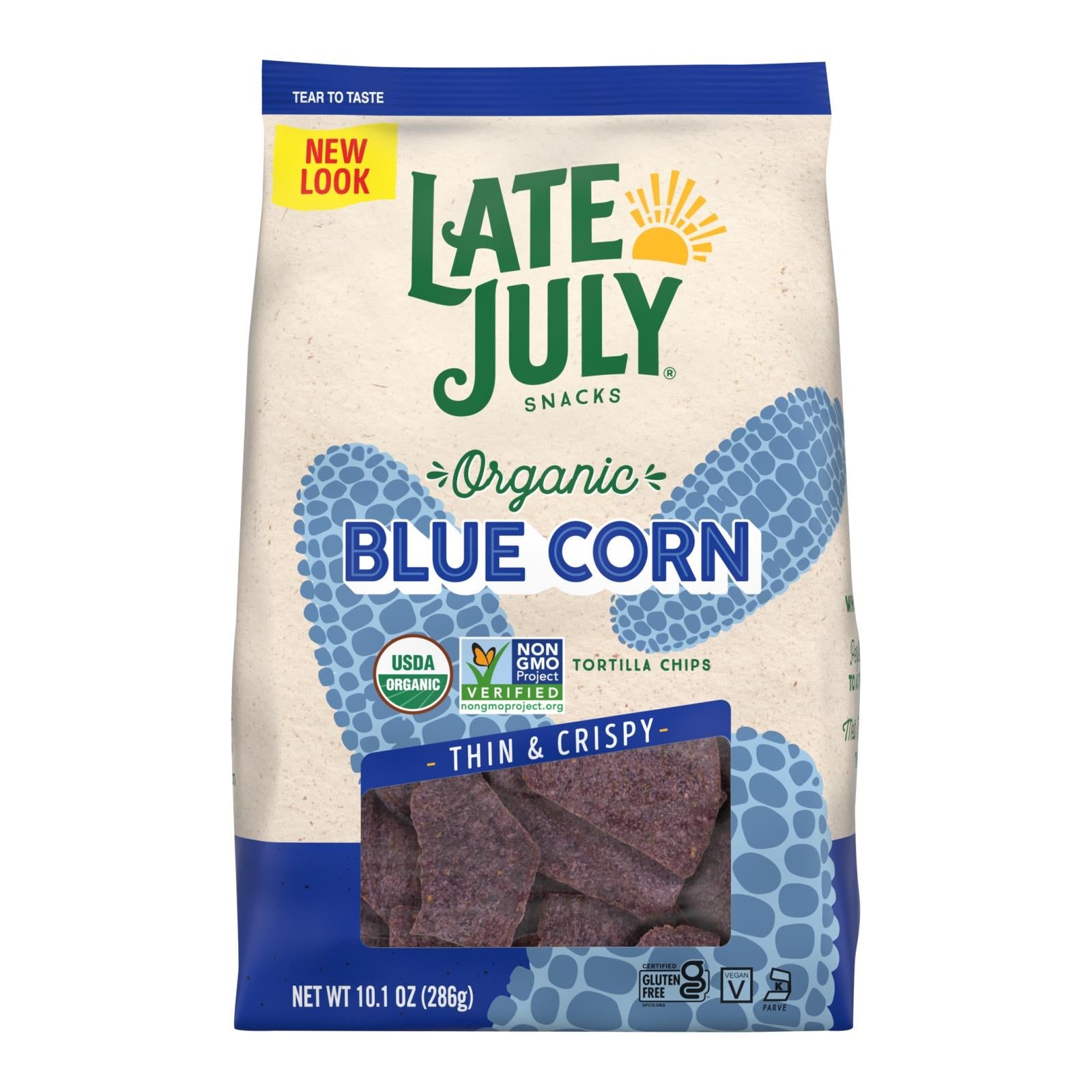 Late July Snacks - Tort Chip Blue Sea Salt - Case Of 9-10.1 Oz Late July Snacks