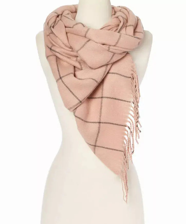 Lattice Cashmere-Blend Blanket Scarf JC Sunny Fashion