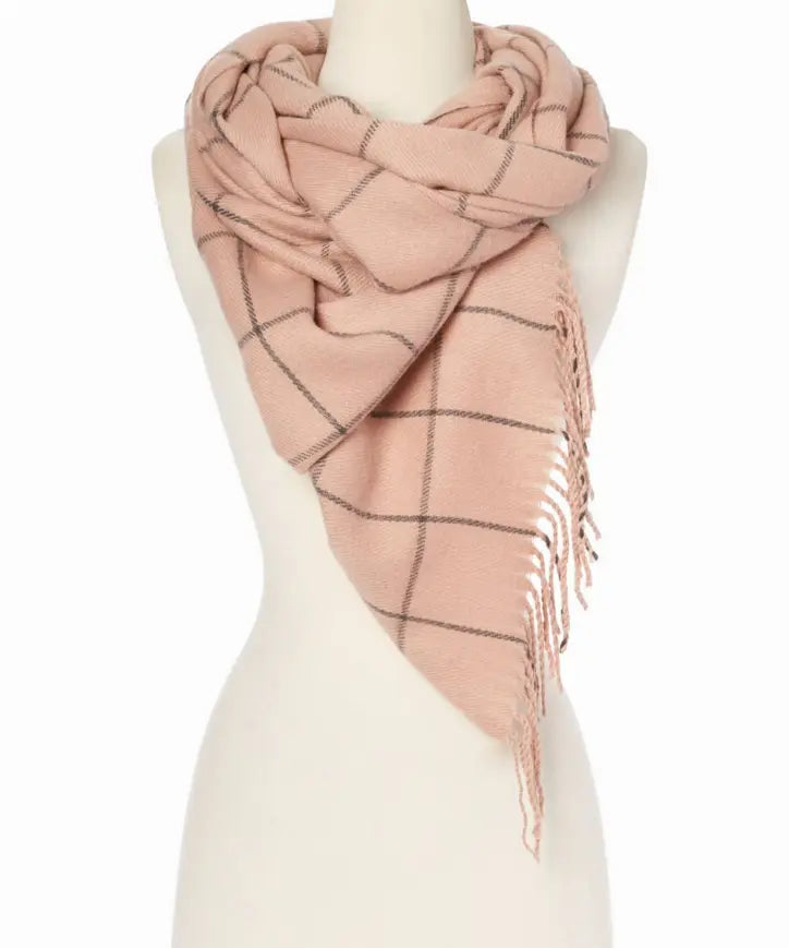 Lattice Cashmere-Blend Blanket Scarf JC Sunny Fashion