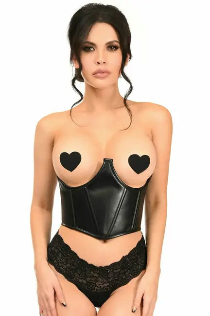 Lavish Faux Leather Underwire Cincher Corset Daisy Corsets