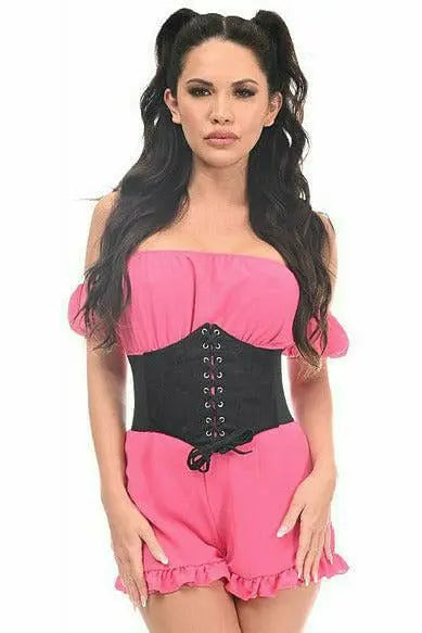 Lavish Lace Overlay Corset Belt Cincher Daisy Corsets