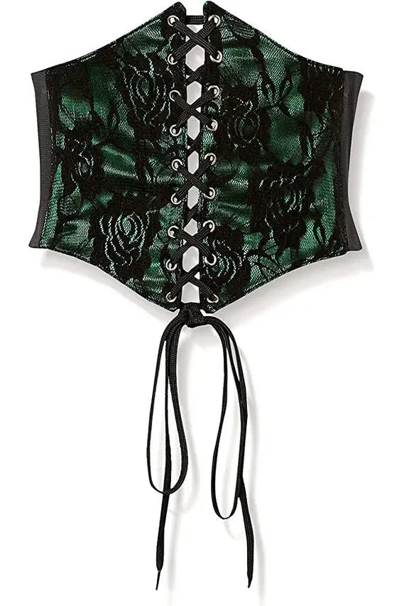 Lavish Lace Overlay Corset Belt Cincher Daisy Corsets