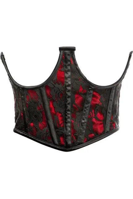 Lavish Lace Overlay Open Cup Waist Cincher Daisy Corsets