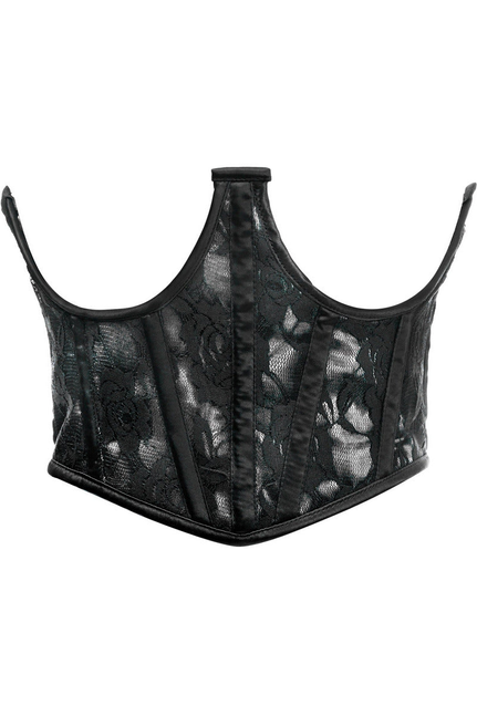 Lavish Lace Overlay Open Cup Waist Cincher Daisy Corsets