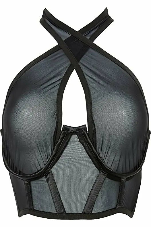 Lavish Mesh Underwire Cincher with Built In Halter Top Daisy Corsets