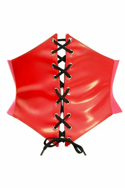 Lavish Patent Corset Belt Cincher Daisy Corsets