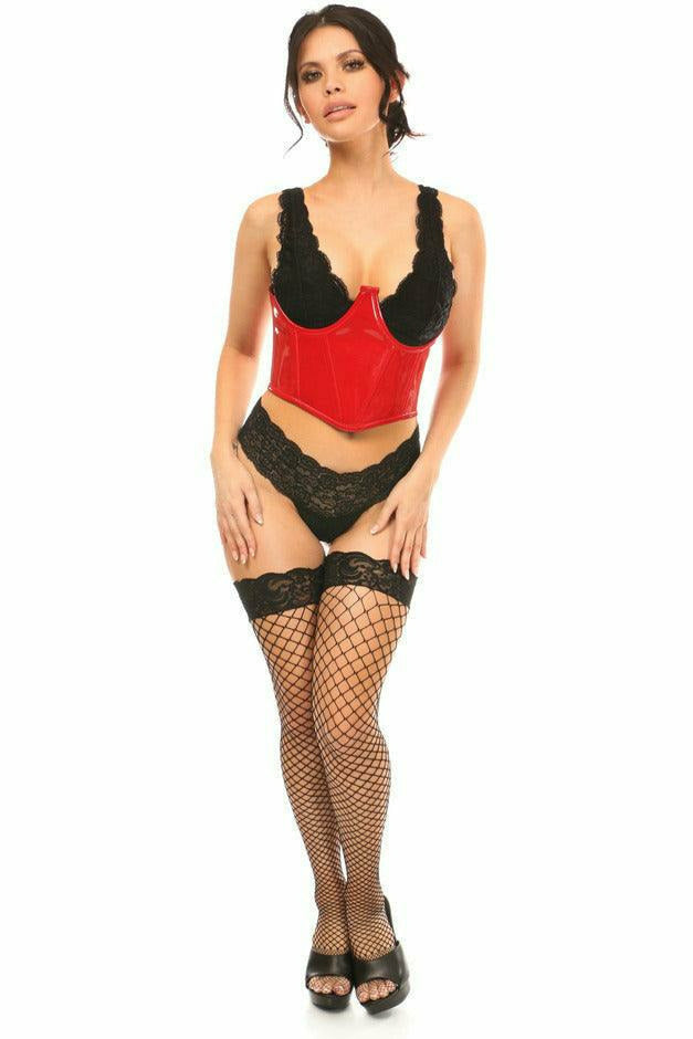 Lavish Patent Open Cup Underwire Waist Cincher Daisy Corsets