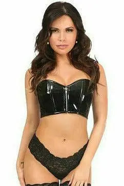Lavish Patent Short Bustier Top Daisy Corsets
