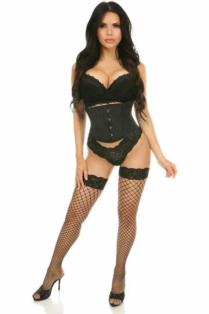 Lavish Pinstripe Mini Cincher Daisy Corsets