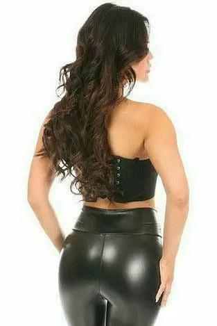 Lavish Pinstripe Short Bustier Top Daisy Corsets