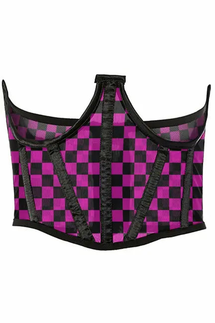 Lavish Print Mesh Open Cup Waist Cincher Daisy Corsets