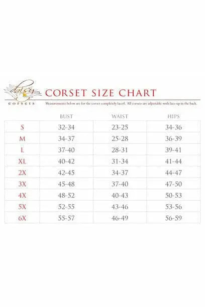 Lavish Print Mesh Open Cup Waist Cincher Daisy Corsets