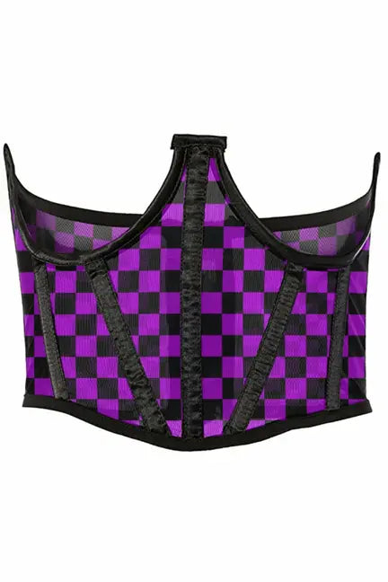 Lavish Print Mesh Open Cup Waist Cincher Daisy Corsets
