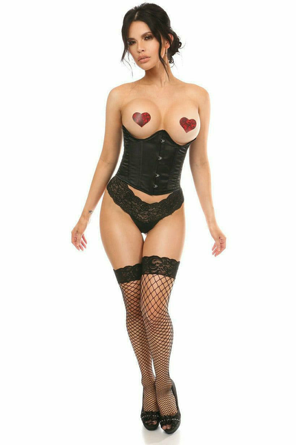 Lavish Satin Open Bust Underwire Short Underbust Corset Daisy Corsets