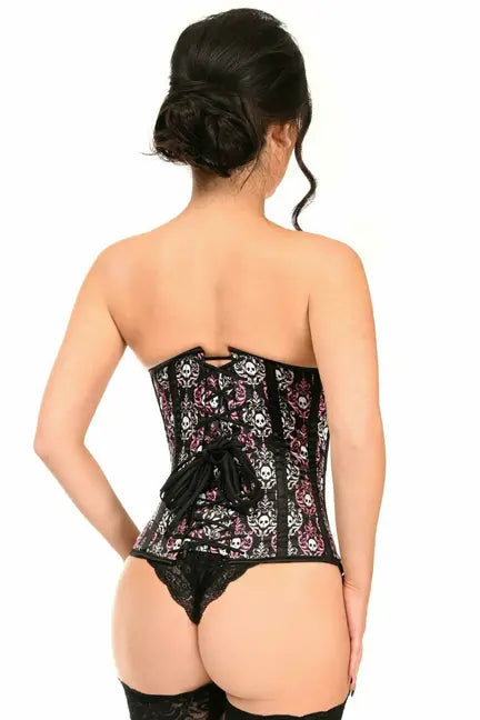 Lavish Skull Print Underwire Open Cup Underbust Corset Daisy Corsets