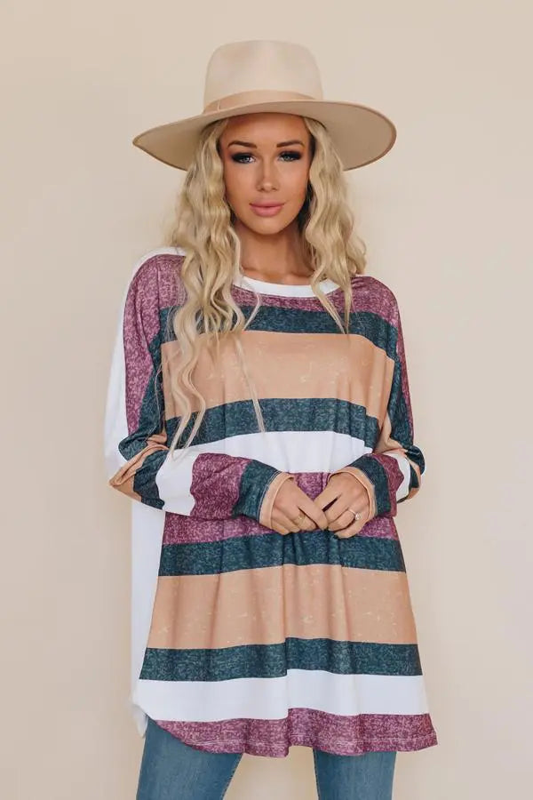Layna Striped Tunic Stay Warm in Style