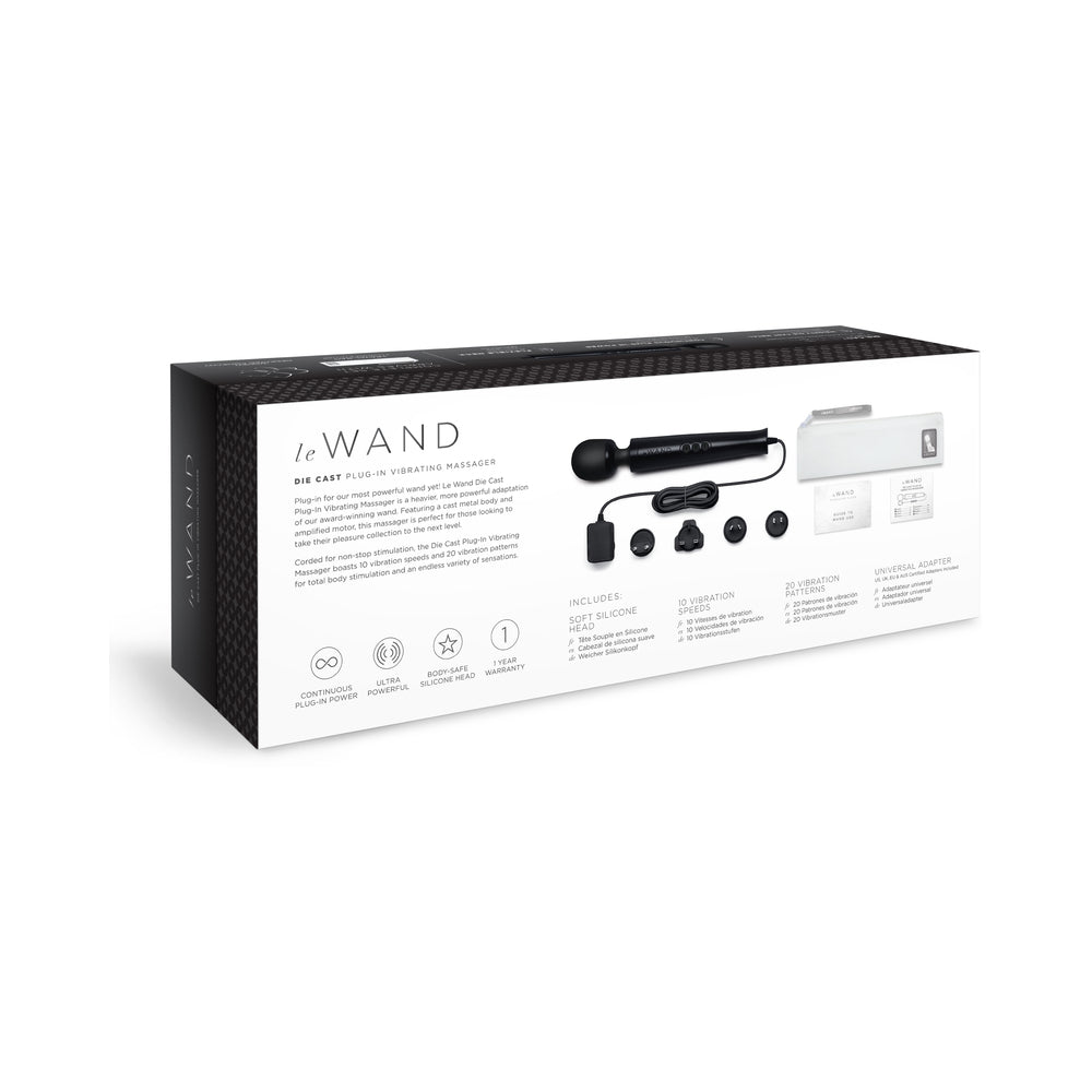Le Wand Die Cast Plug-In Massager Black Le Wand