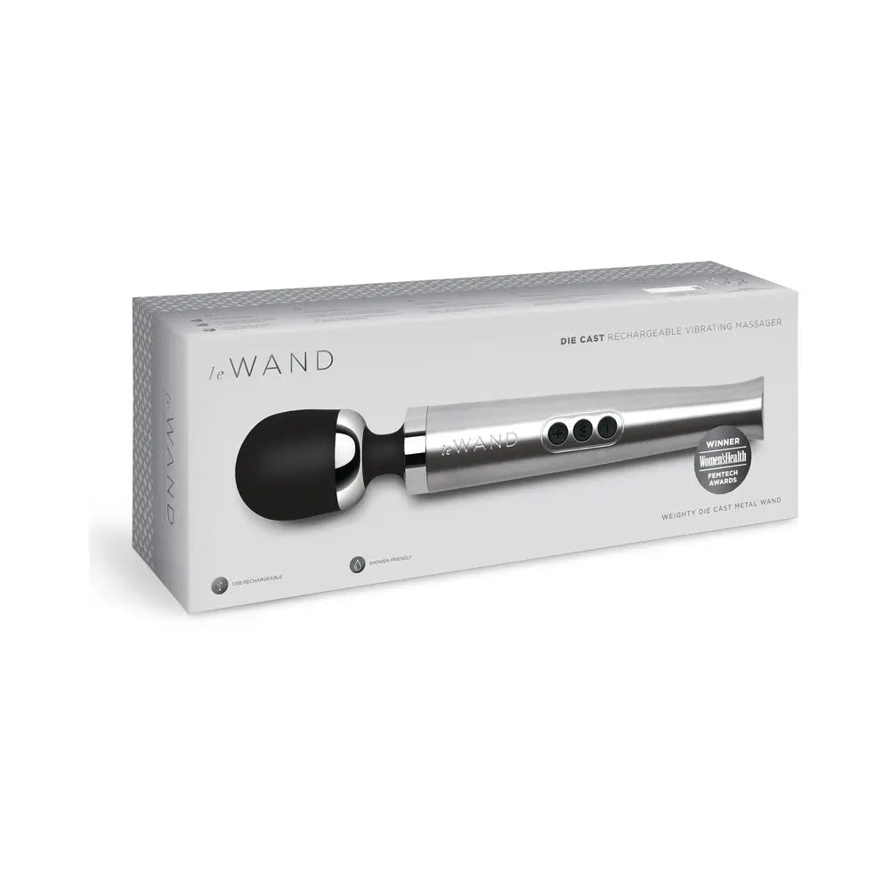 Le Wand Die Cast Rech Massager Silver Le Wand