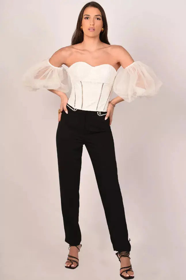 Leah Straight Leg Black Pants Akalia Collection