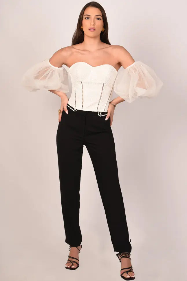 Leah Straight Leg Black Pants Akalia Collection