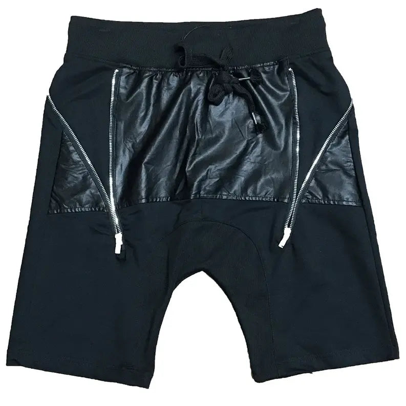 Leather Front Moto Shorts WEIV