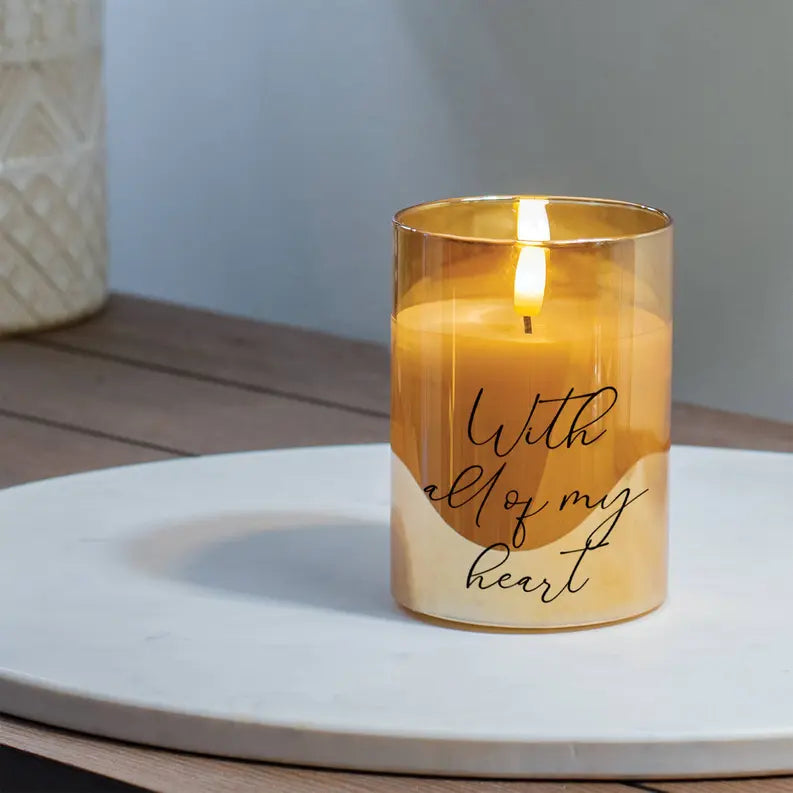 Led Candle With All Of My Heart Dicksons Inc