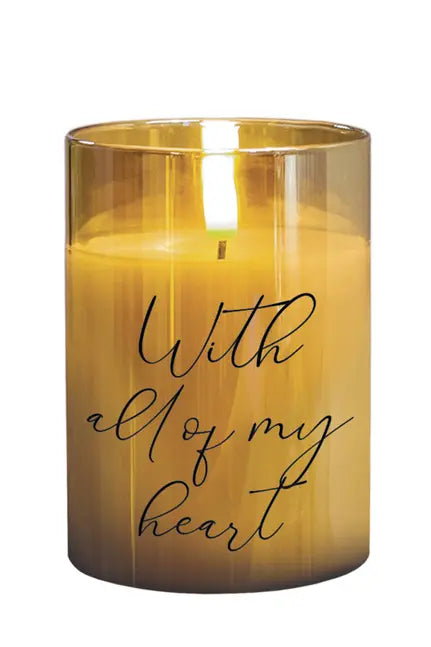 Led Candle With All Of My Heart Dicksons Inc