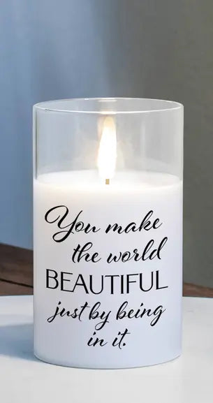 Led Candle You Make The World 5In Dicksons Inc