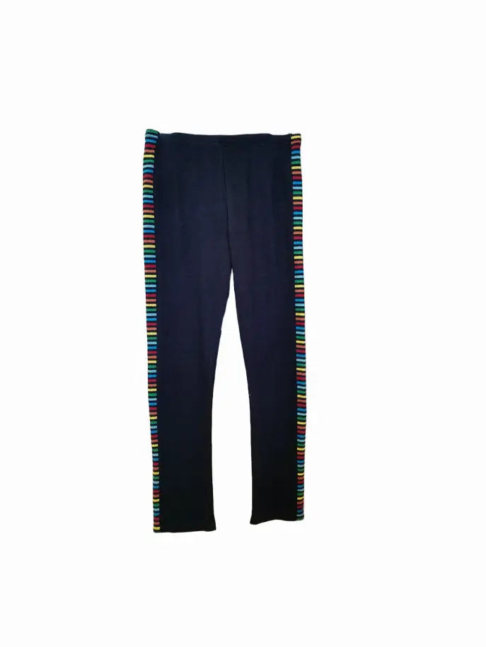Leggings With Rainbow Stripe Side Trim Little Mass