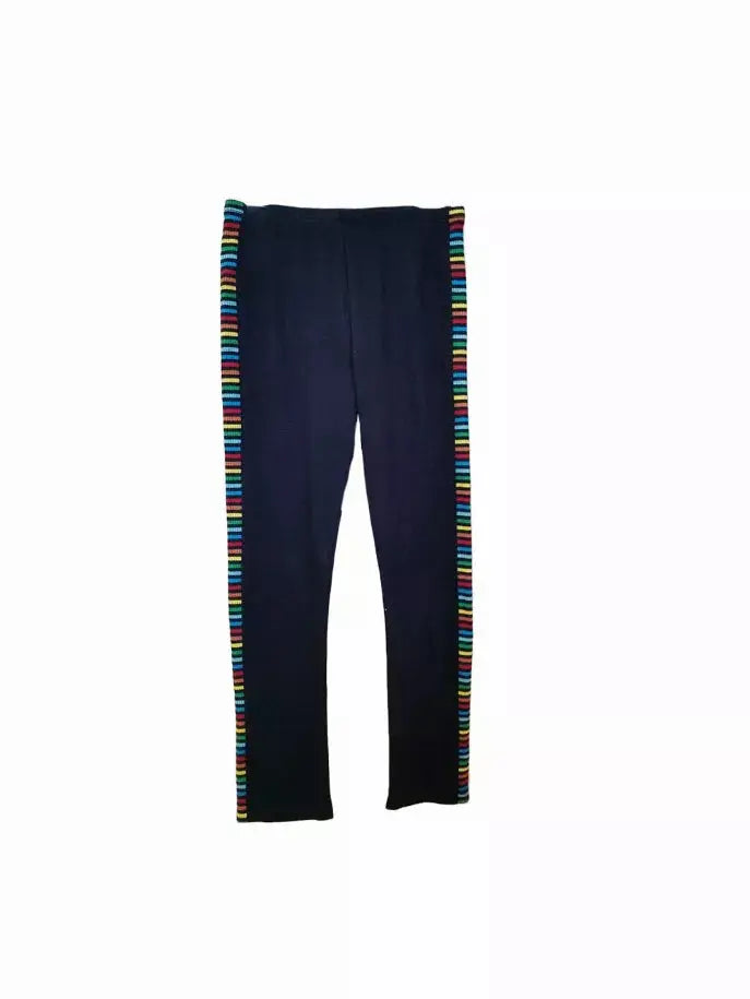 Leggings With Rainbow Stripe Side Trim Little Mass