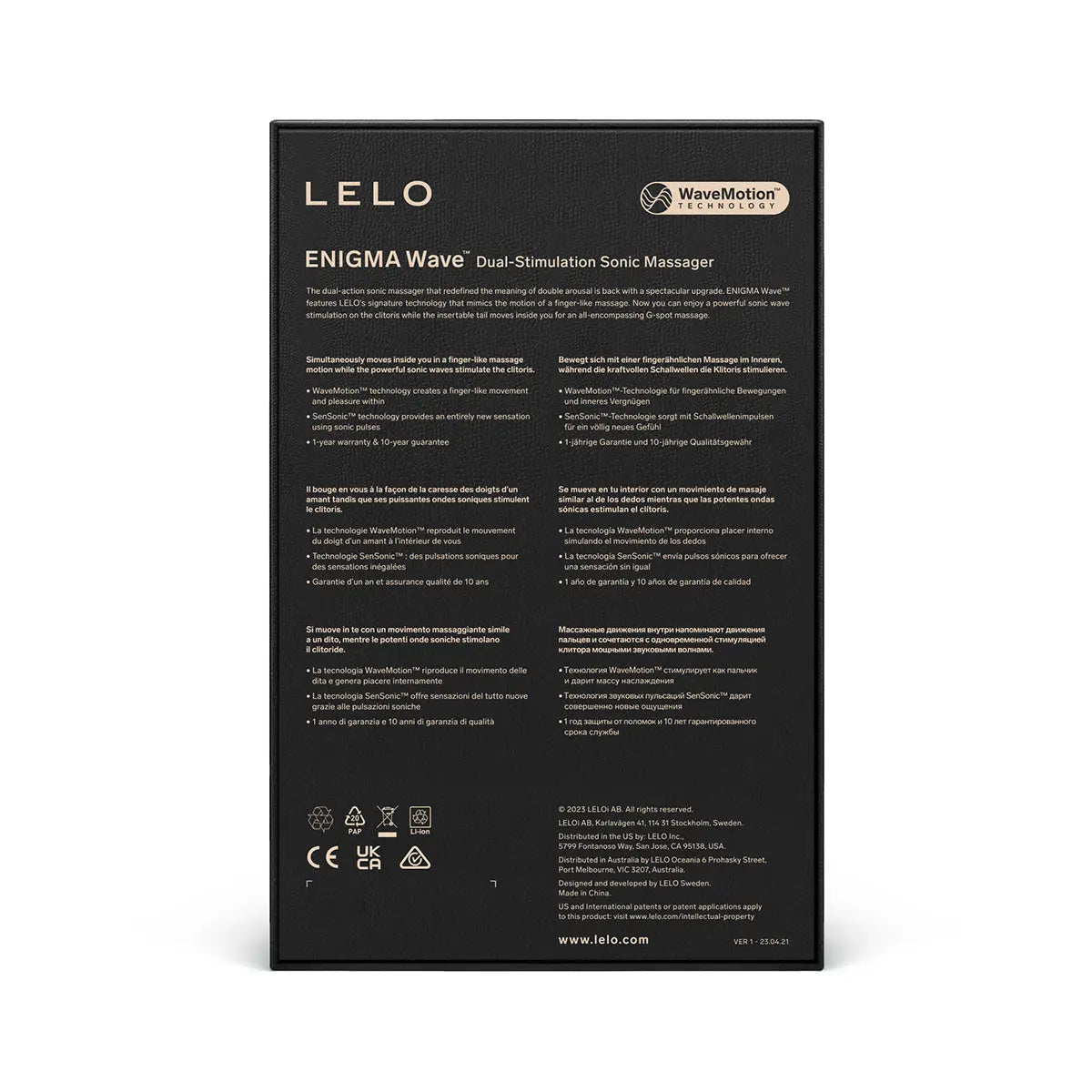 Lelo Enigma Wave Suction Dual Stim- Purple LELO