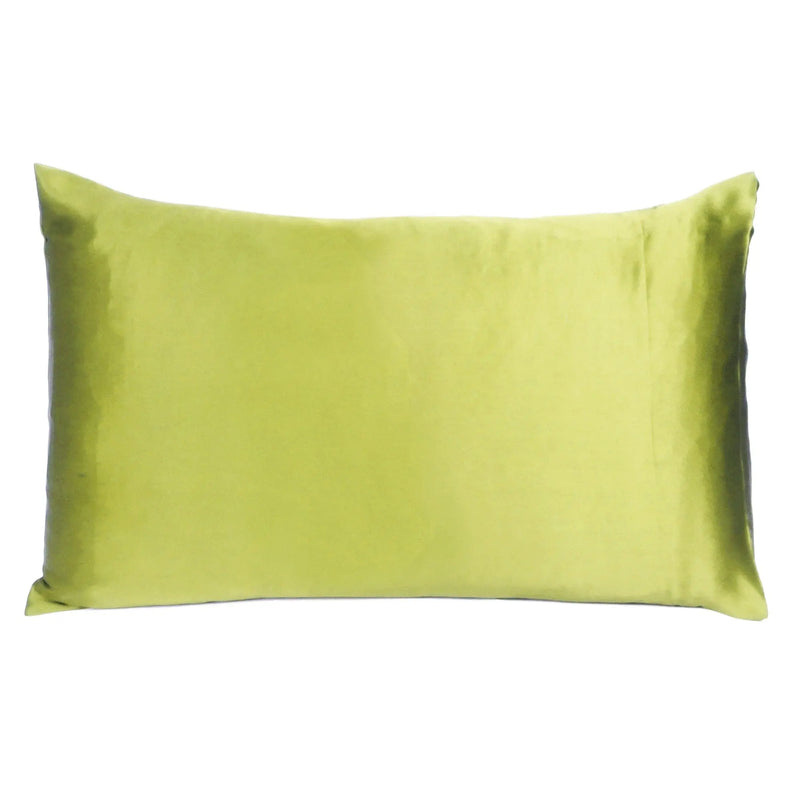 Lemongrass Dreamy Set Of 2 Silky Satin Standard Pillowcases Homeroots Bed & Bath