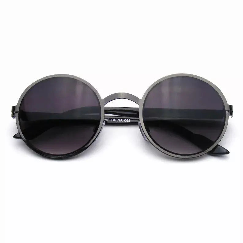Lennon Inspired Medium Round Circle Metal Sunglasses Sunglass Memphis
