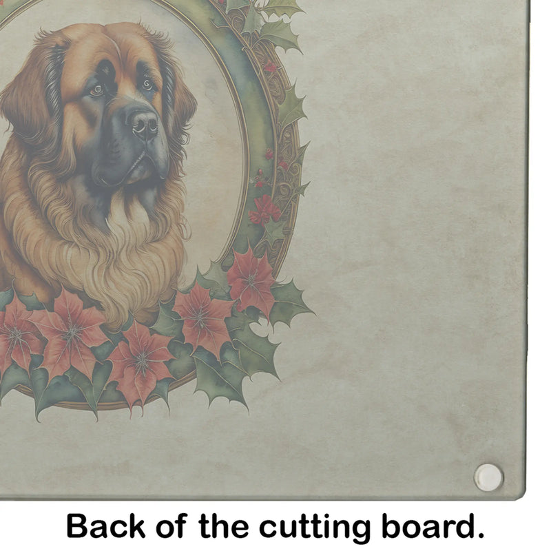 Leonberger Christmas Flowers Glass Cutting Board Caroline's Treasures
