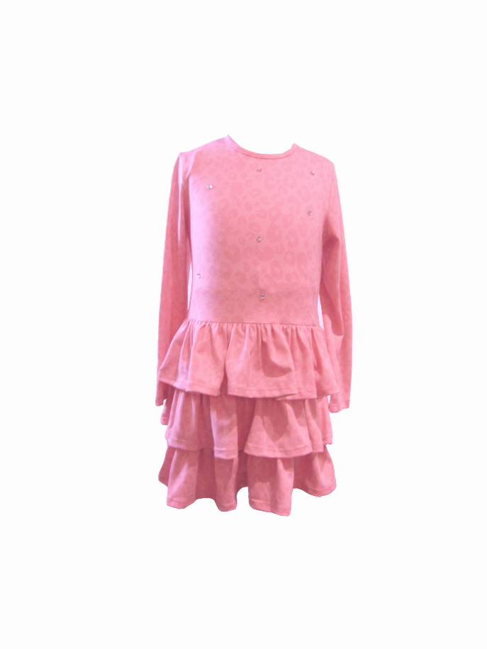 Leopard In Pink Ruffled Skirt Dress Little Mass