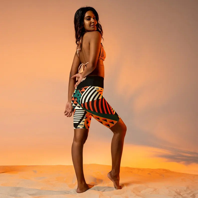 Leopard Print Activewear Biker Shorts Adirelounge