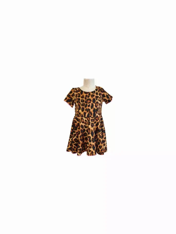 Leopard Skater Dress Little Mass