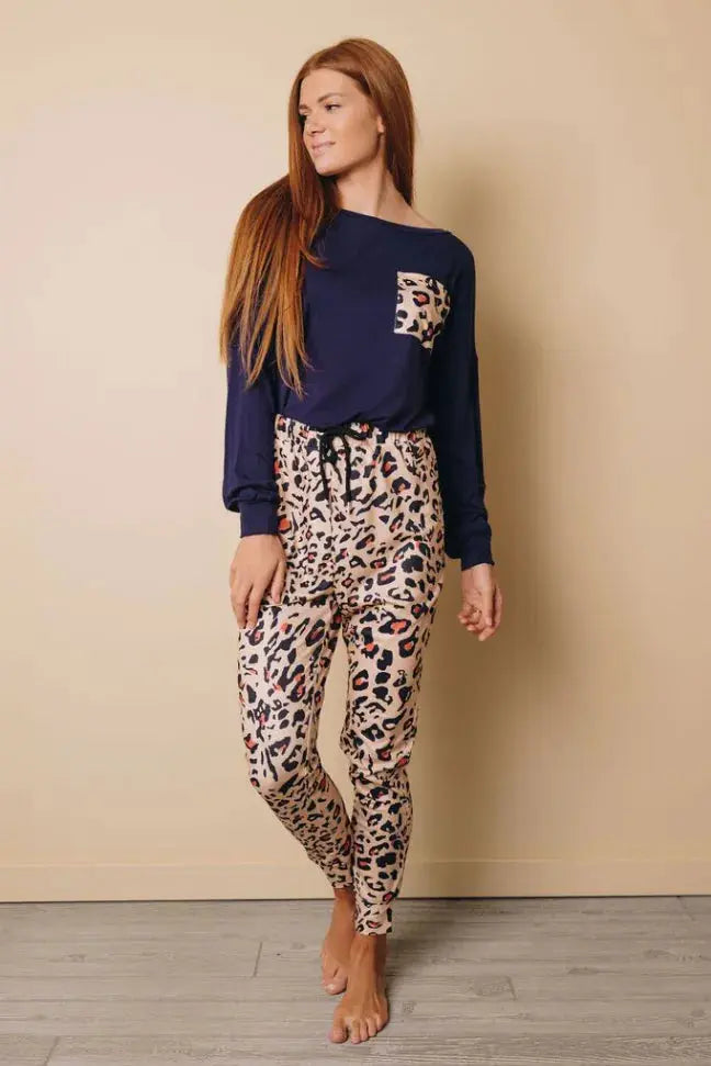 Let Me Lounge Leopard Set Stay Warm in Style