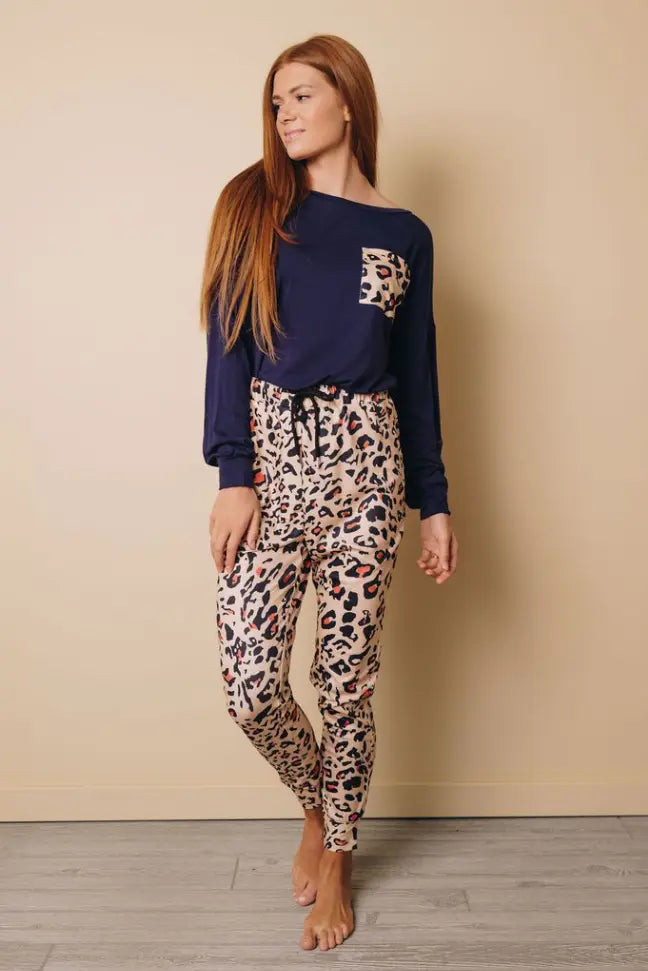 Let Me Lounge Leopard Set Stay Warm in Style