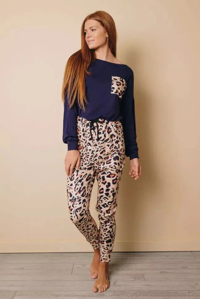 Let Me Lounge Leopard Set Stay Warm in Style