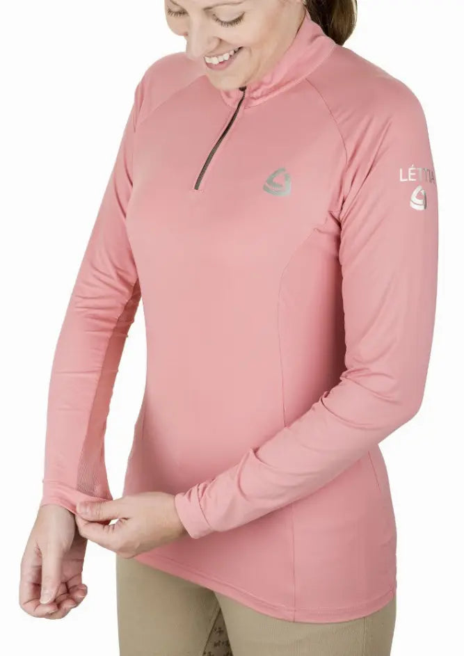 Lettia Women Quarter-Zip Neck UPF 50+ Sun Shirt JPC Equestrian