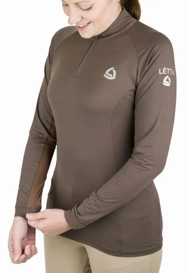 Lettia Women Quarter-Zip Neck UPF 50+ Sun Shirt JPC Equestrian
