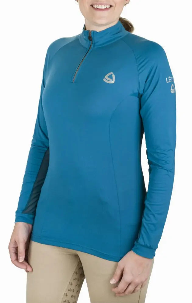 Lettia Women Quarter-Zip Neck UPF 50+ Sun Shirt JPC Equestrian