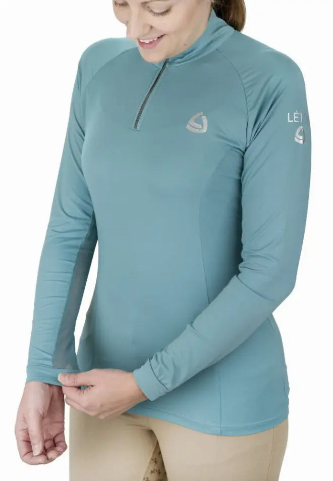 Lettia Women Quarter-Zip Neck UPF 50+ Sun Shirt JPC Equestrian