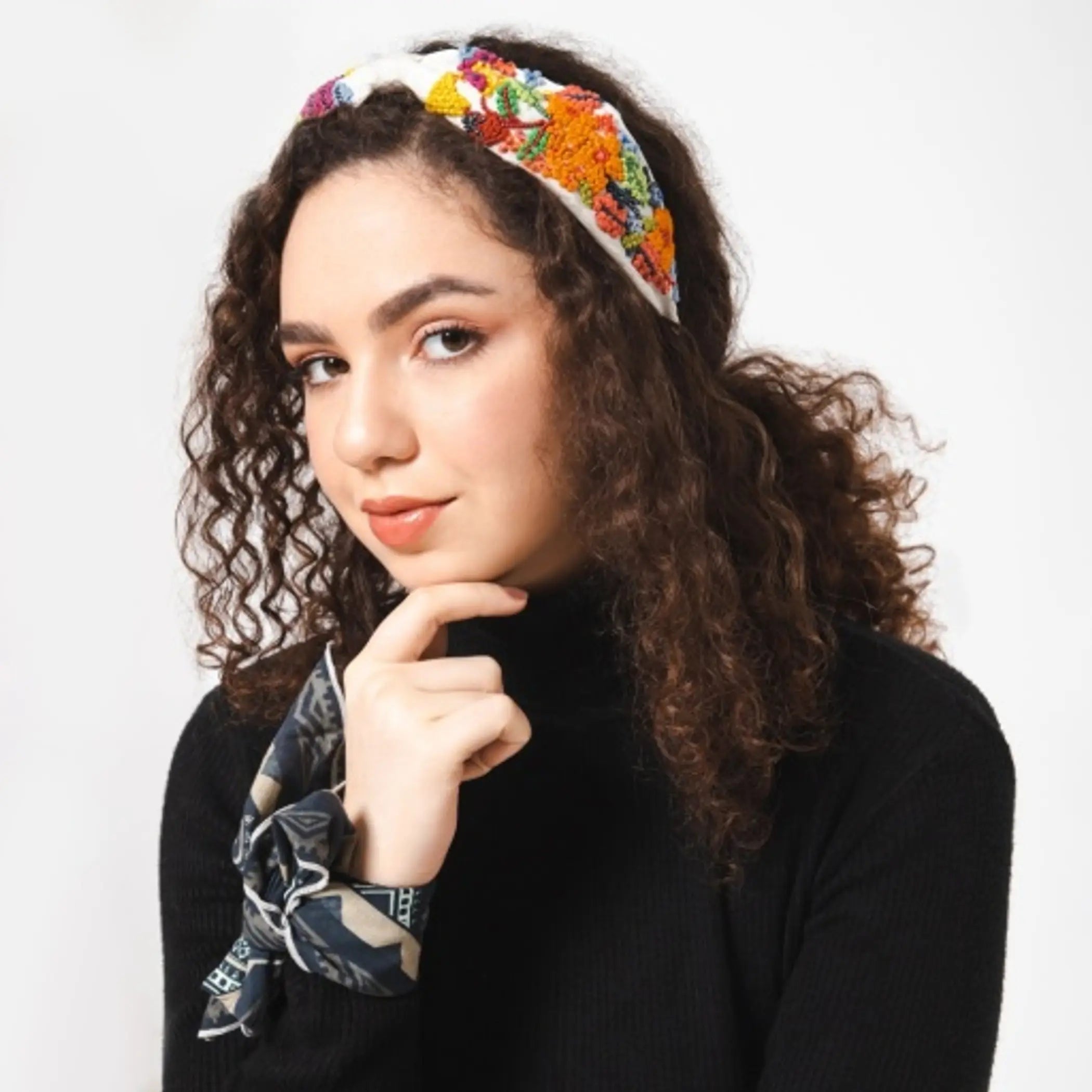 Liberty Floral Embroidered Headband Vismaya