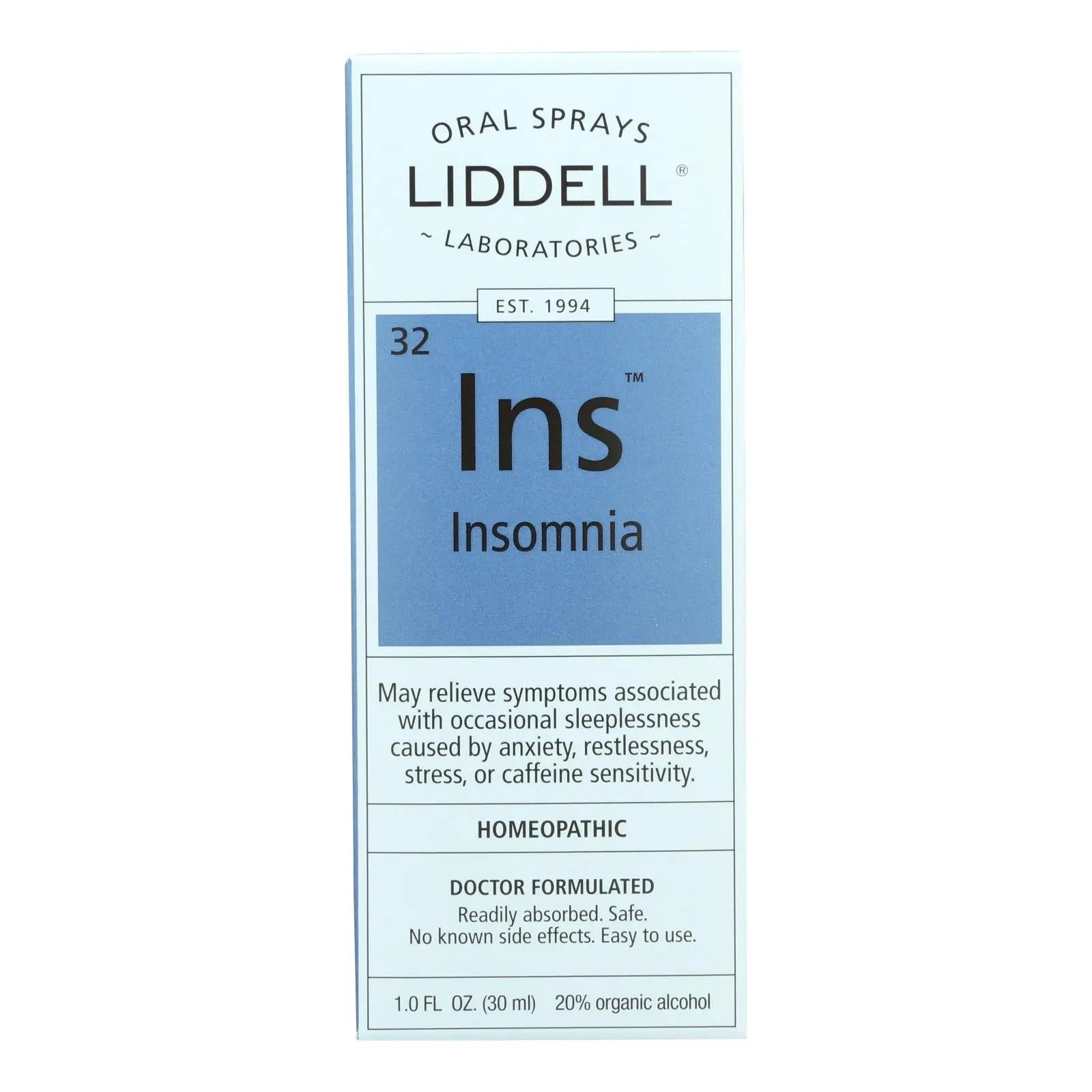Liddell Homeopathic Insomnia - 1 Fl Oz Liddell Homeopathic